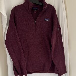 Patagonia Womens Maroon Zip-Up Sweater